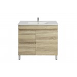 Berge Ensuite White Oak Free Standing 750 Vanity Cabinet Only